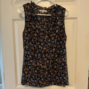 Rose & Olive Black Multicolor Floral Blouse